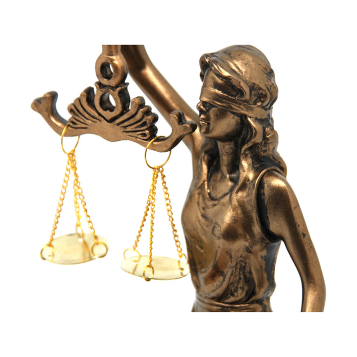 Queen Isabell - Beeldjes van Themis met weegschaal en zwaard - set van 2 stuks