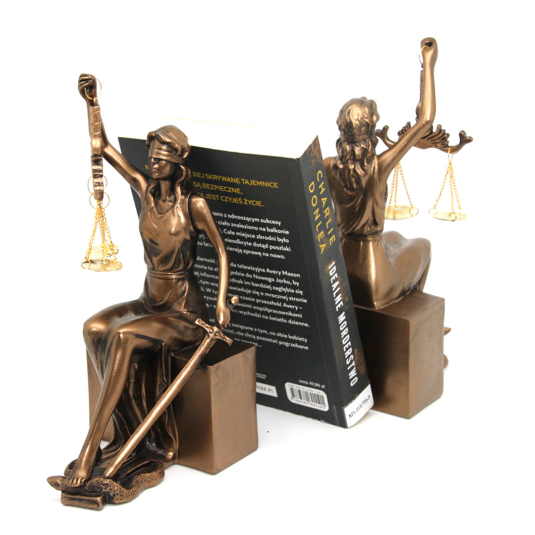 Queen Isabell - Beeldjes van Themis met weegschaal en zwaard - set van 2 stuks