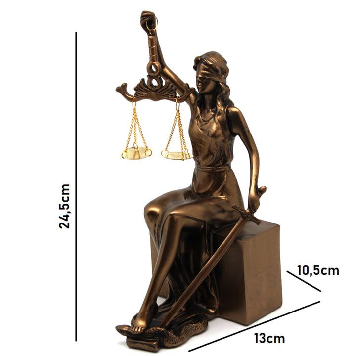 Queen Isabell - Beeldjes van Themis met weegschaal en zwaard - set van 2 stuks