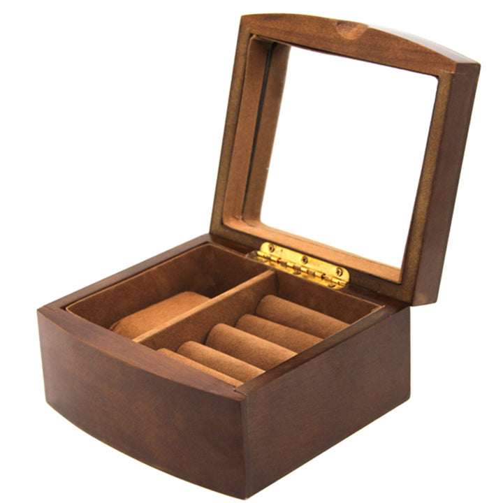 Sieradendoos, hout, bruin, organizer, compartimenten, Queen Isabel