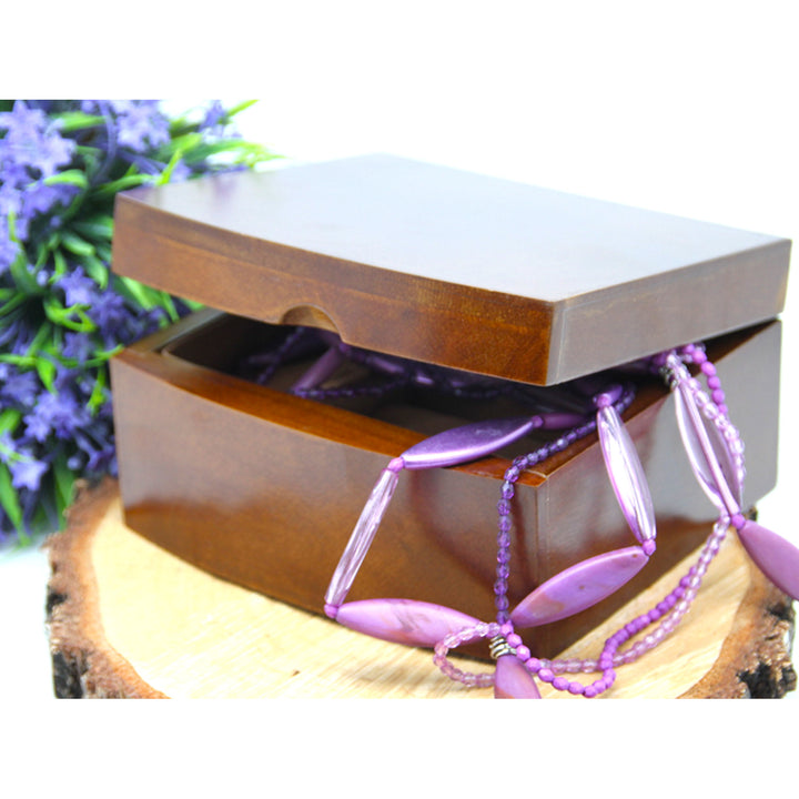 Sieradendoos, hout, bruin, organizer, compartimenten, Queen Isabel