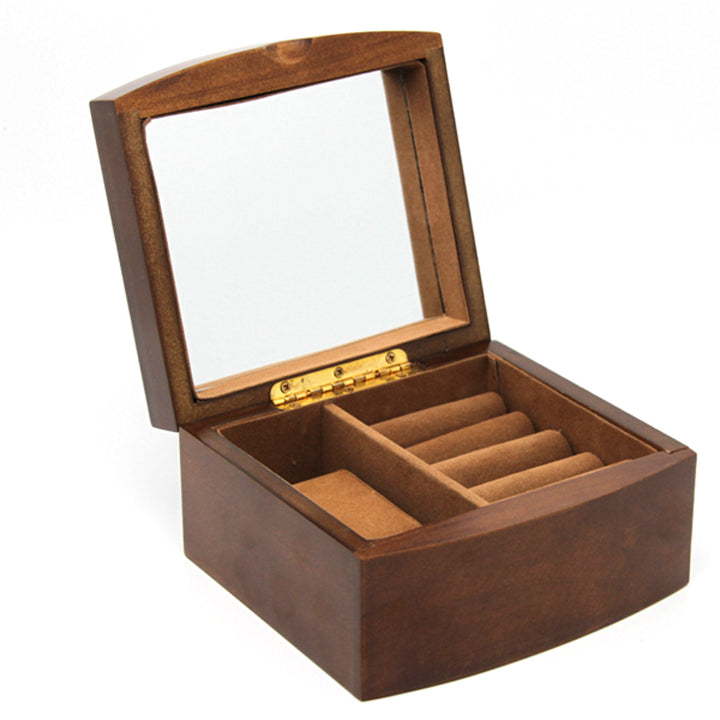 Sieradendoos, hout, bruin, organizer, compartimenten, Queen Isabel