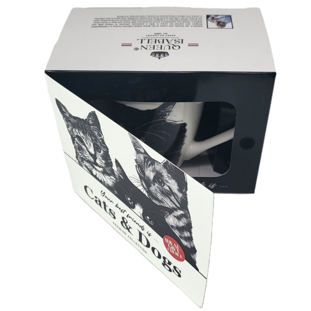 Koningin Isabel porseleinen mok, Europese kat, 350ml, Q1-05218