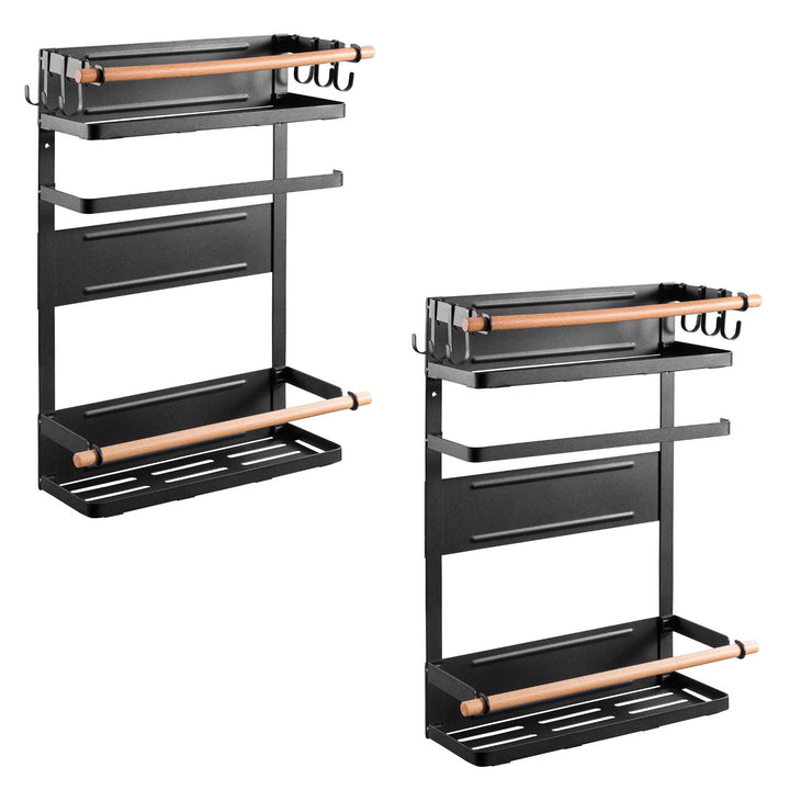 Maclean magnetisch rek voor koelkast/wasmachine, zwart, max. 12kg, MC-910, 2 stuks