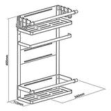 Maclean magnetisch rek voor koelkast/wasmachine, zwart, max. 12kg, MC-910, 4 stuks