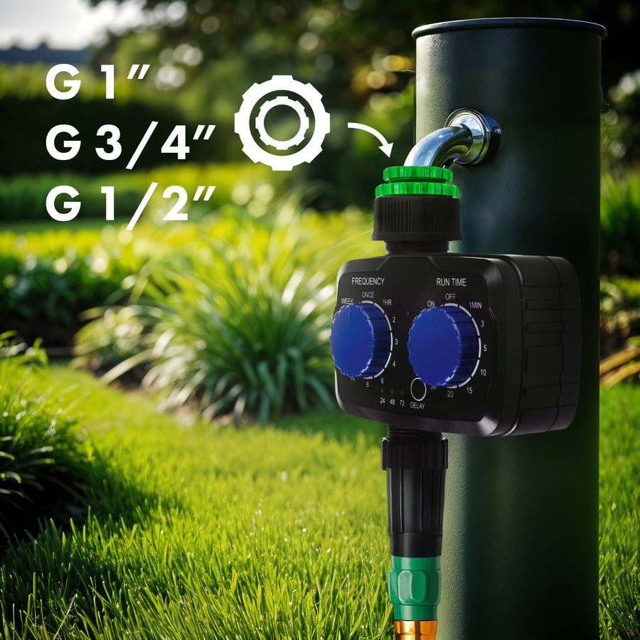 GreenBlue elektronische besproeiingscontroller, programmeur, voeding 2x 1,5V AA, GB391 + 2x Varta Industrial alkaline AA-batterijen