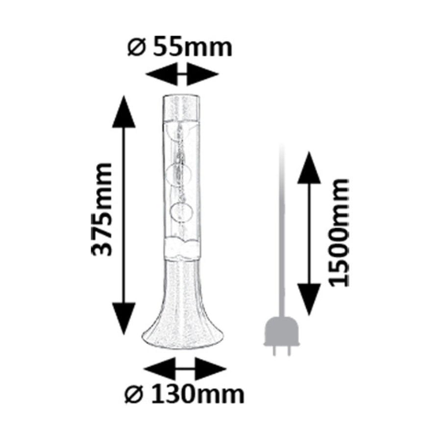 Rabalux - LED Lavalamp, 25W, 3000 K, rood, Poppilol