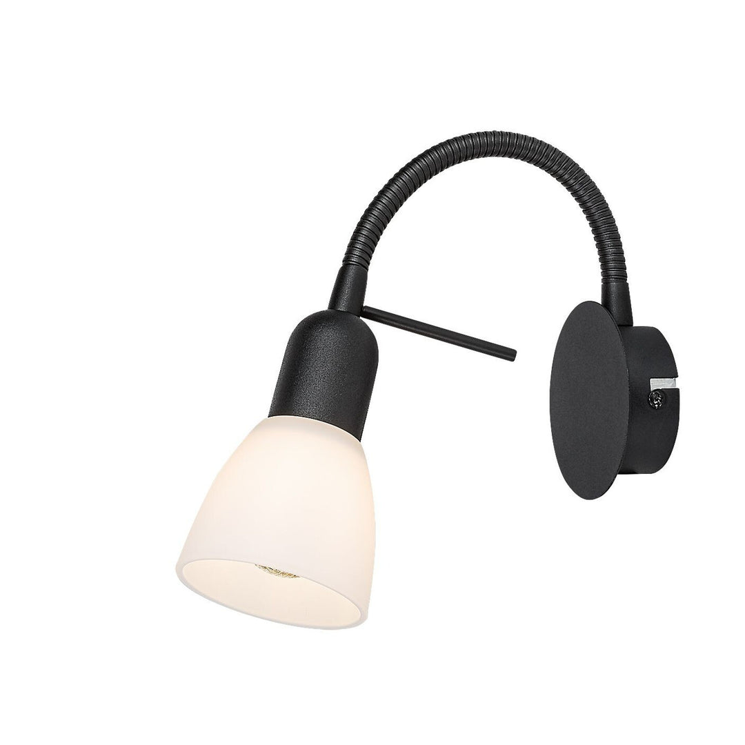 Rabalux wandlamp, spot, E14 fitting, IP20, zwart, Soma