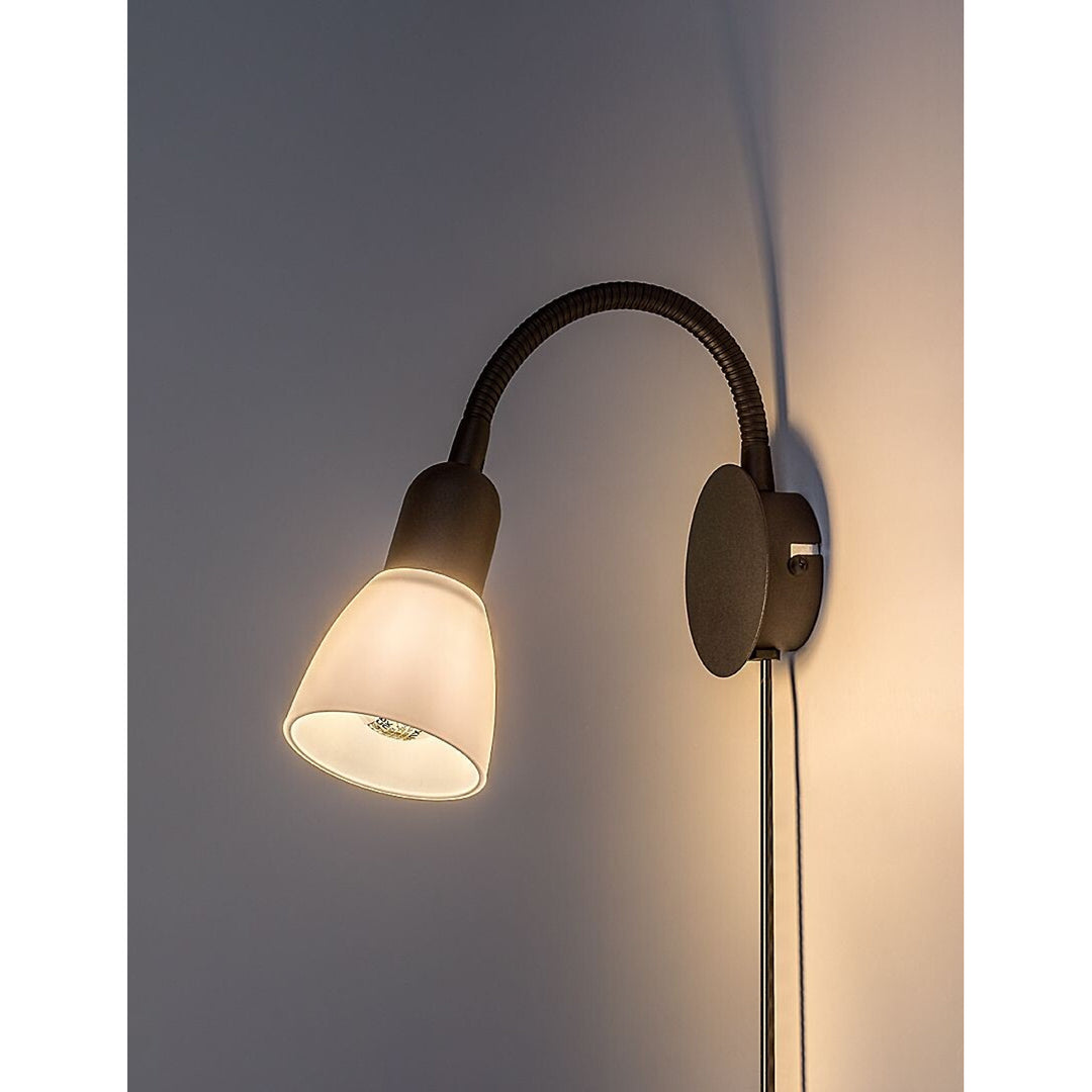Rabalux wandlamp, spot, E14 fitting, IP20, zwart, Soma