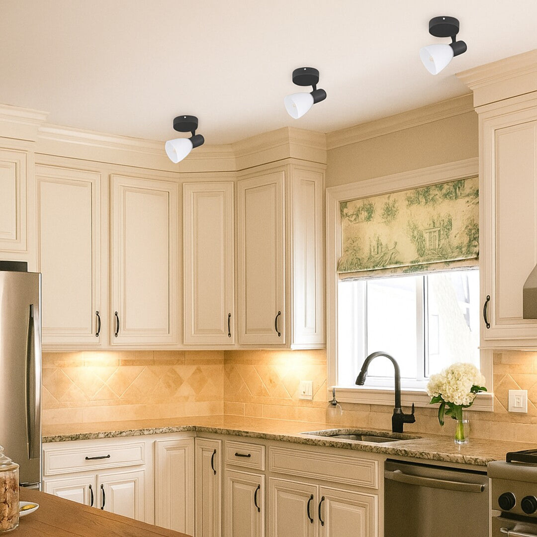 Rabalux plafondlamp, spot, E14 fitting, IP20, zwart, Soma