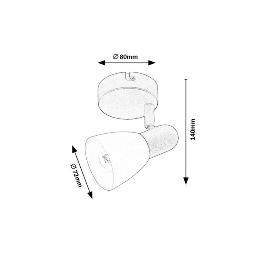 Rabalux plafondlamp, spot, E14 fitting, IP20, zwart, Soma