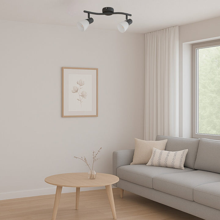 Rabalux plafondlamp, spot, 2x E14 fitting, IP20, zwart, Soma