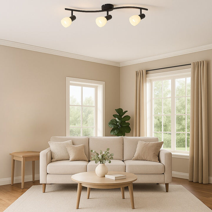 Rabalux plafondlamp, spot, 3x E14 fitting, IP20, zwart, Soma