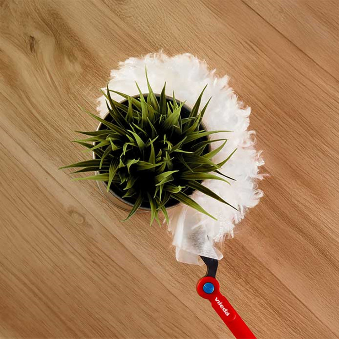 Vileda Flex&Catch plumeau, lange steel, 1 navulling inbegrepen, antislip, flexibele kop, 179434