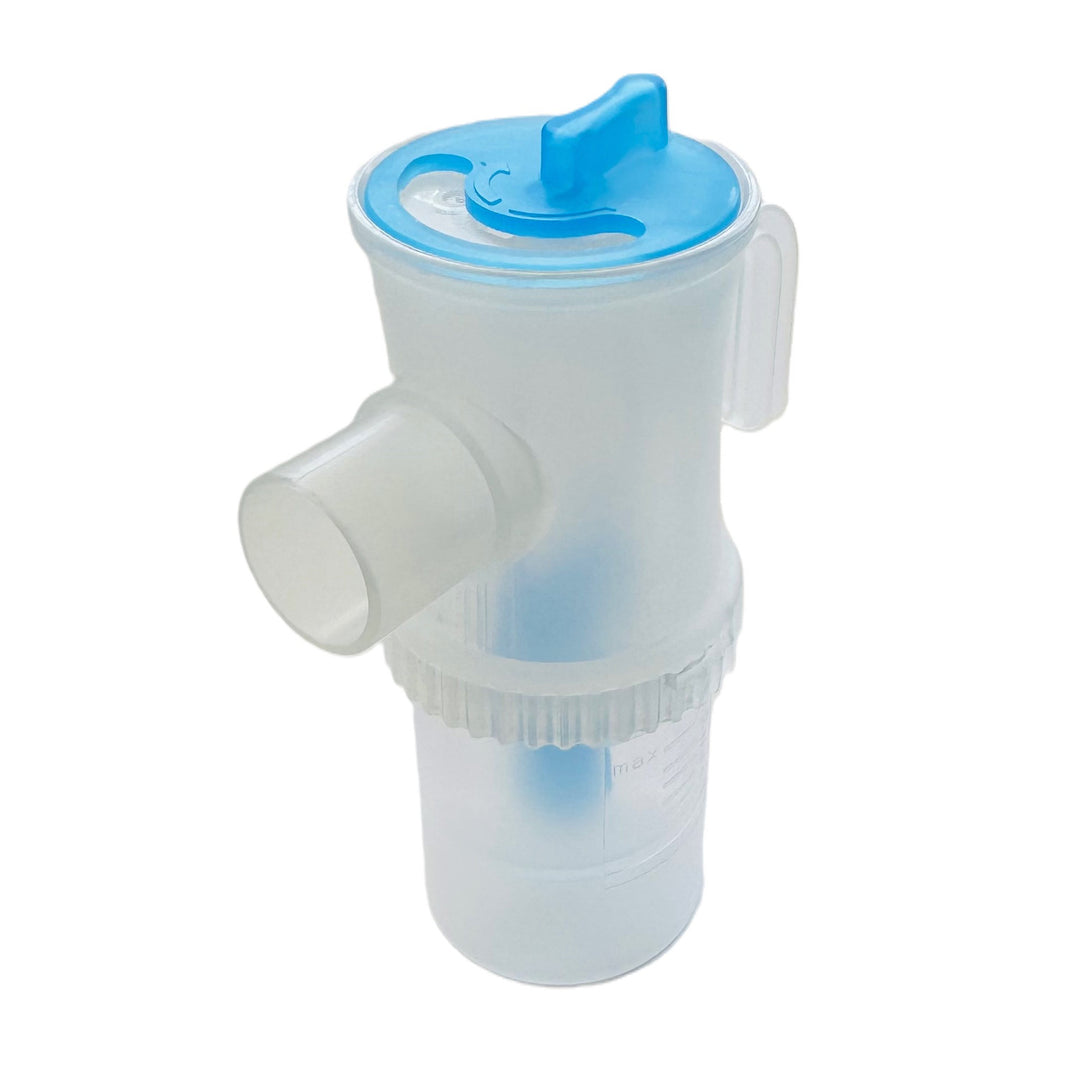 Omnibus inhalatie/verneveling accessoire set, grote 12ml vernevelaar, blauwe kleur, 5 reserve filters, snelheidsregeling