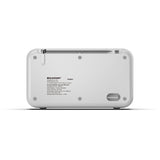 Draagbare radio van Blaupunkt, DAB+ digitale radio en FM-tuner, Bluetooth, hoofdtelefoonuitgang, 2,4 inch kleurenscherm, klok en alarmfunctie, werkt op batterij en is oplaadbaar via USB-C, DR8WH