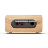 Draagbare radio van Blaupunkt, DAB+ digitale radio en FM-tuner, Bluetooth, hoofdtelefoonuitgang, USB- en microSD-speler, LCD-scherm, klok en alarmfunctie, voeding via oplaadbare USB-C-batterij, DR10CR