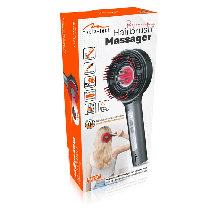 REGENERATING HAIRBRUSH MASSAGER Masserende borstel voor haar en hoofdhuid MT6537
