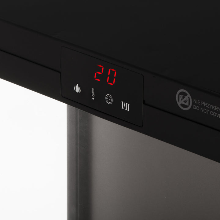 LED elektrische haard met afstandsbediening, 2 verwarmingsvermogens 1000W/2000W, thermostaat, Adler AD 7755