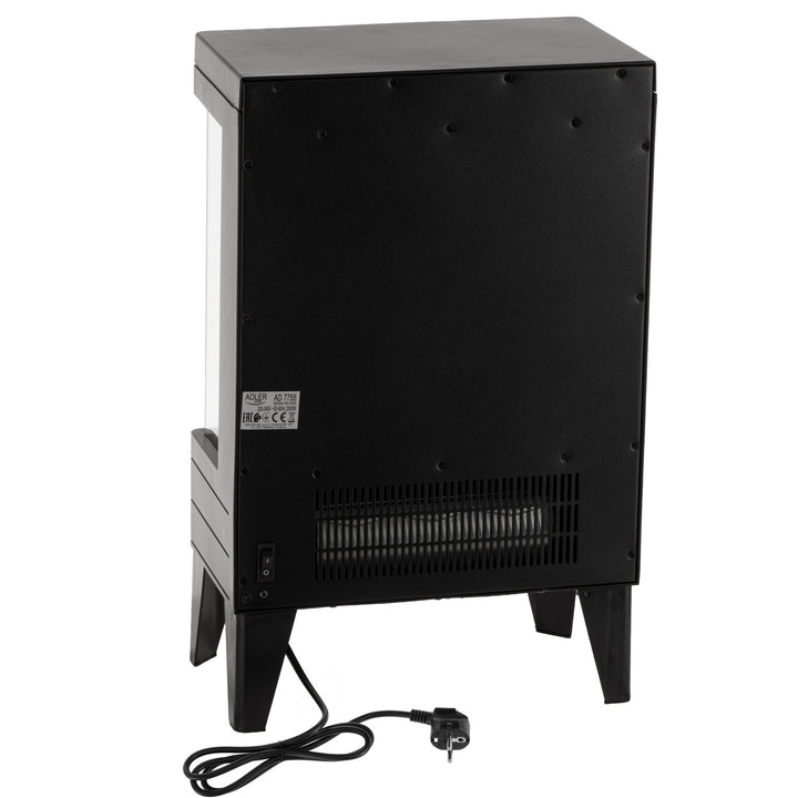 LED elektrische haard met afstandsbediening, 2 verwarmingsvermogens 1000W/2000W, thermostaat, Adler AD 7755