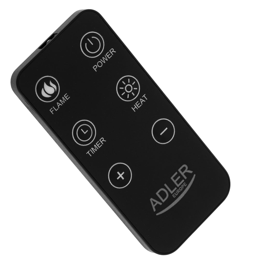 LED elektrische haard met afstandsbediening, 2 verwarmingsvermogens 1000W/2000W, thermostaat, Adler AD 7755