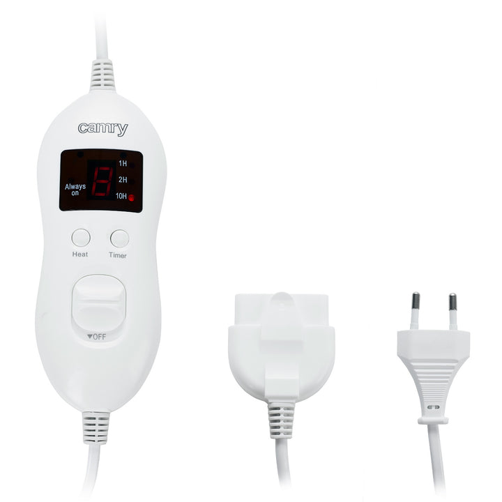 Camry elektrische deken, voor 2 personen, afmetingen 150x160cm, 8 verwarmingsstanden, vermogen 2 x 60W, grijs, CR 7417