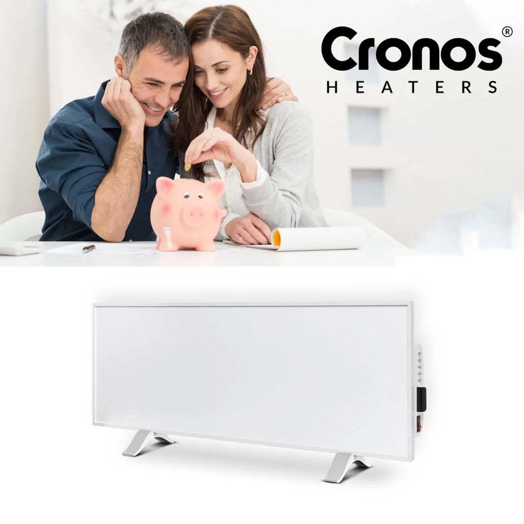 Cronos infraroodverwarming, 330W, wit, allergievriendelijk, ultradun, mat oppervlak, verwarmt een oppervlak tot 12m2, Synthelith PRO CRP-330TWP Wit