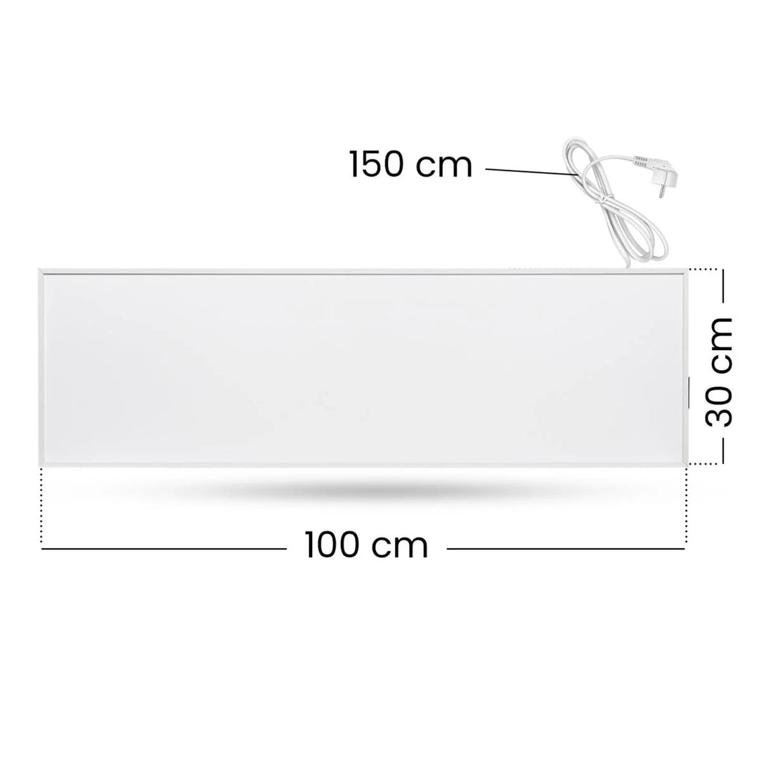 Cronos infraroodverwarming, 330W, wit, allergievriendelijk, ultradun, mat oppervlak, verwarmt een oppervlak tot 12m2, Synthelith PRO CRP-330TWP Wit