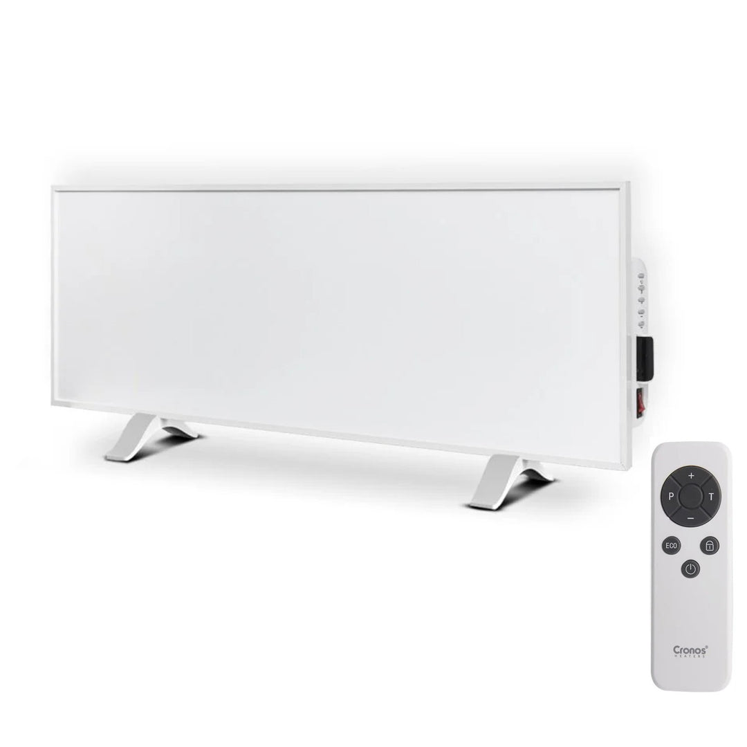 Cronos infraroodverwarming, 330W, wit, allergievriendelijk, ultradun, mat oppervlak, verwarmt een oppervlak tot 12m2, Synthelith PRO CRP-330TWP Wit