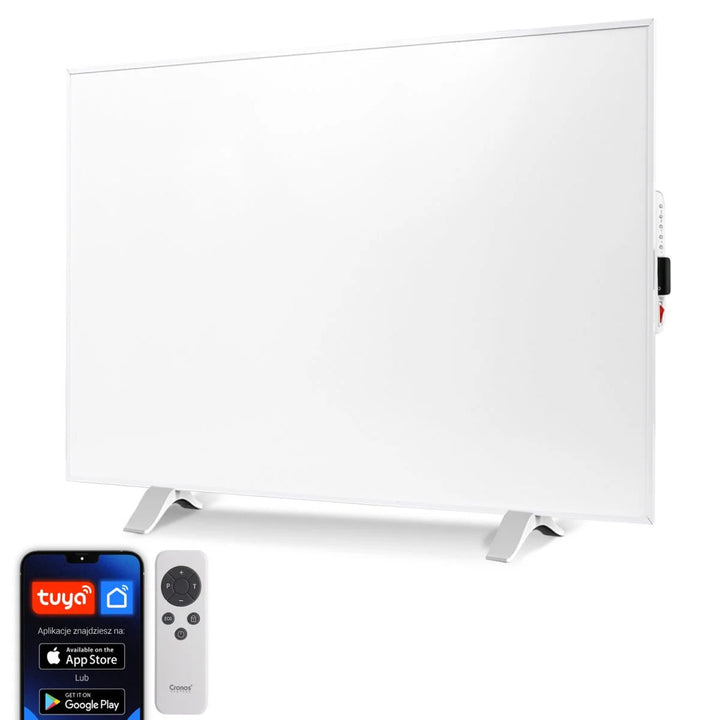 Cronos infraroodverwarming, 500W, wit, allergievriendelijk, ultradun, mat oppervlak, verwarmt tot 14m2, Synthelith PRO CRP-500TWP Wit