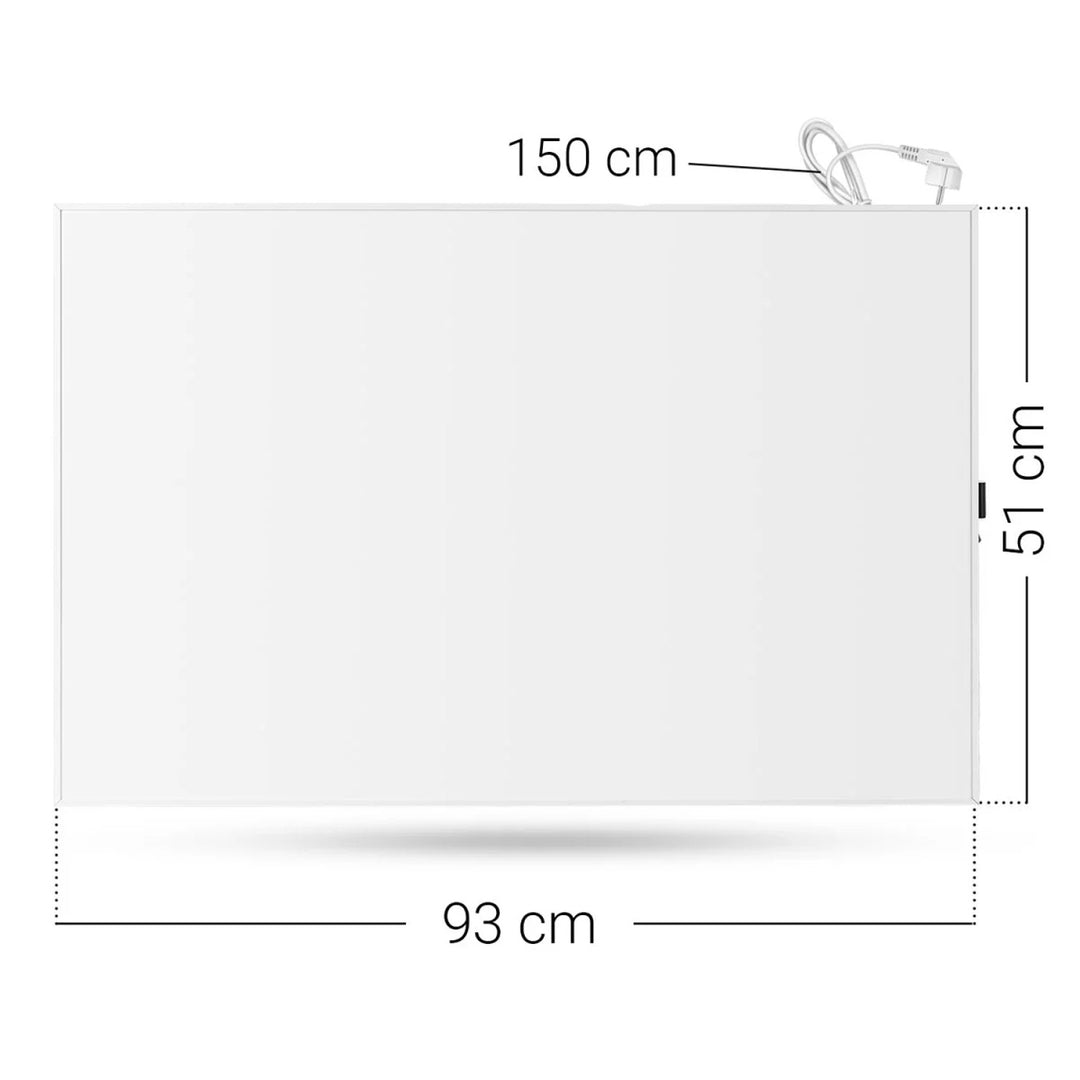 Cronos infraroodverwarming, 500W, wit, allergievriendelijk, ultradun, mat oppervlak, verwarmt tot 14m2, Synthelith PRO CRP-500TWP Wit