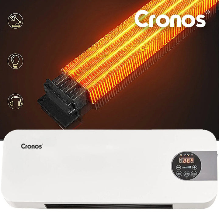 Cronos ventilator luchtgordijn, 1500W, laag stroomverbruik, brede uitblaashoek, afstandsbediening, HFH-201