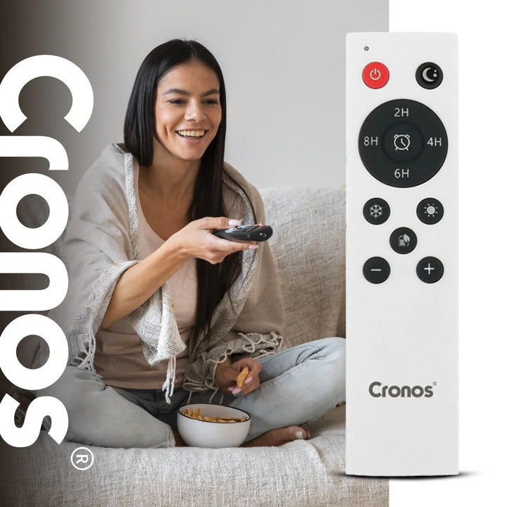 Cronos ventilator luchtgordijn, 1500W, laag stroomverbruik, brede uitblaashoek, afstandsbediening, HFH-201