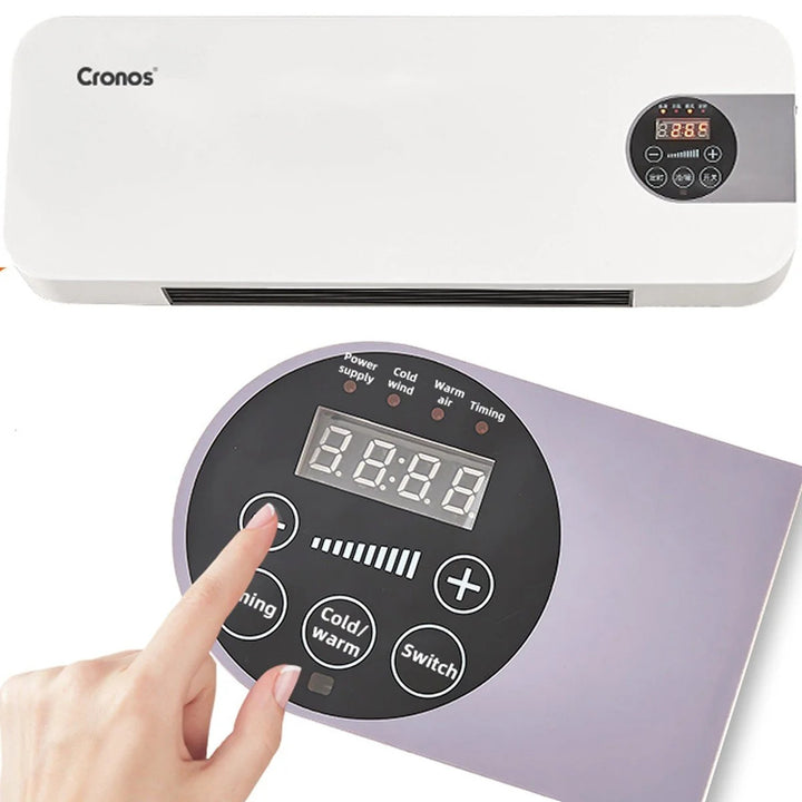 Cronos ventilator luchtgordijn, 1500W, laag stroomverbruik, brede uitblaashoek, afstandsbediening, HFH-201