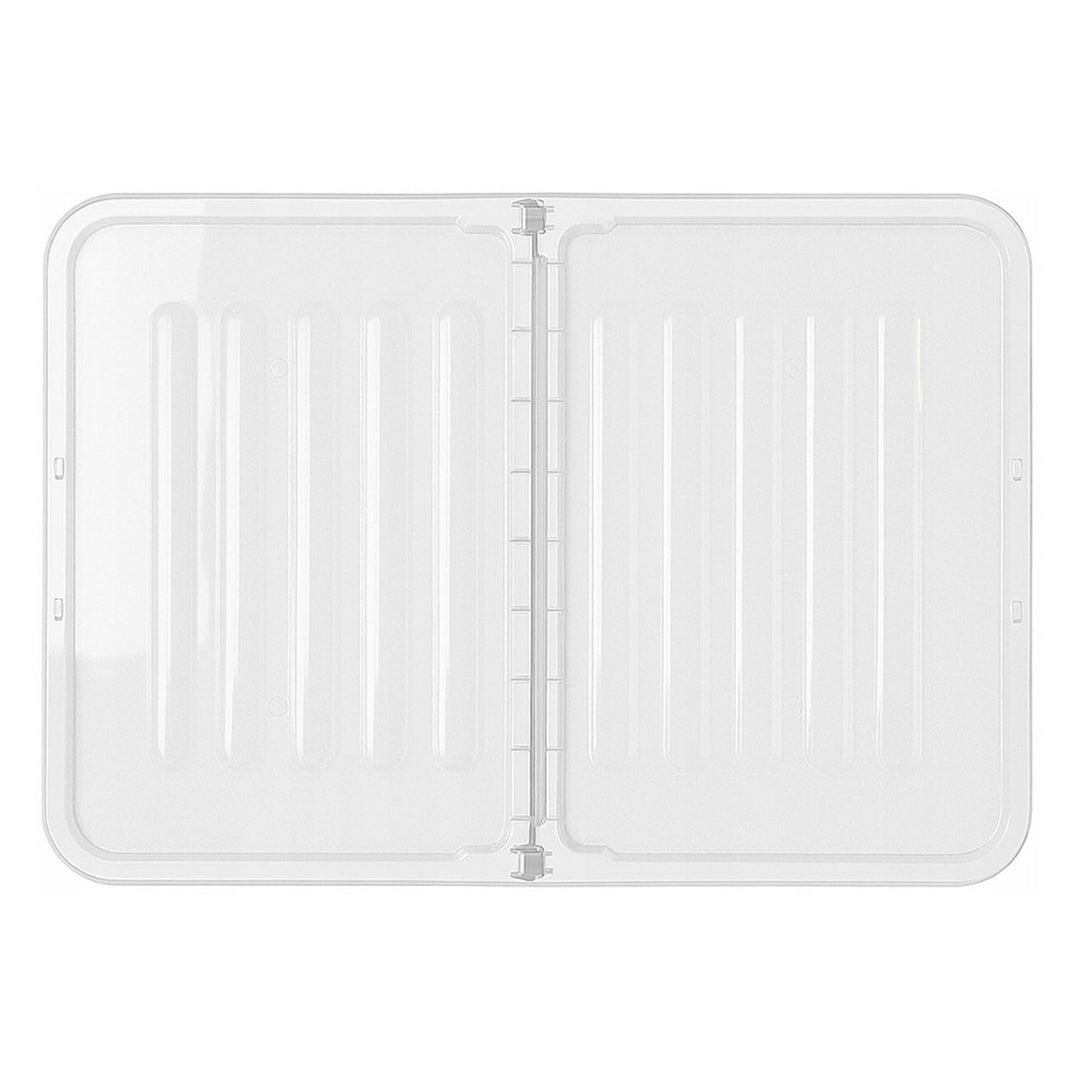 Plast Team Home Box Flex 15L dubbele dekselcontainer, klapdeksel, veiligheidsclips, transparant, 23010800