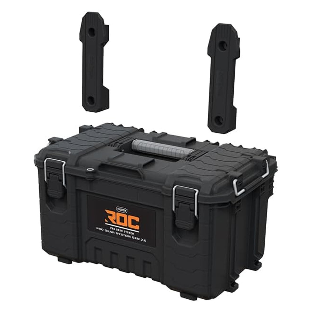 Keter ROC Pro Gear 2.0 gereedschapskist, draagvermogen 54 kg, voorzien van Pro Mount-beugels, inclusief organizer, kan aan de muur worden opgehangen, 256984