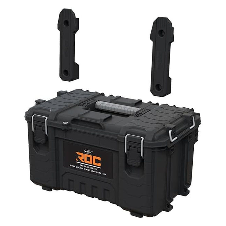 Keter ROC Pro Gear 2.0 gereedschapskist, draagvermogen 54 kg, voorzien van Pro Mount-beugels, inclusief organizer, kan aan de muur worden opgehangen, 256984