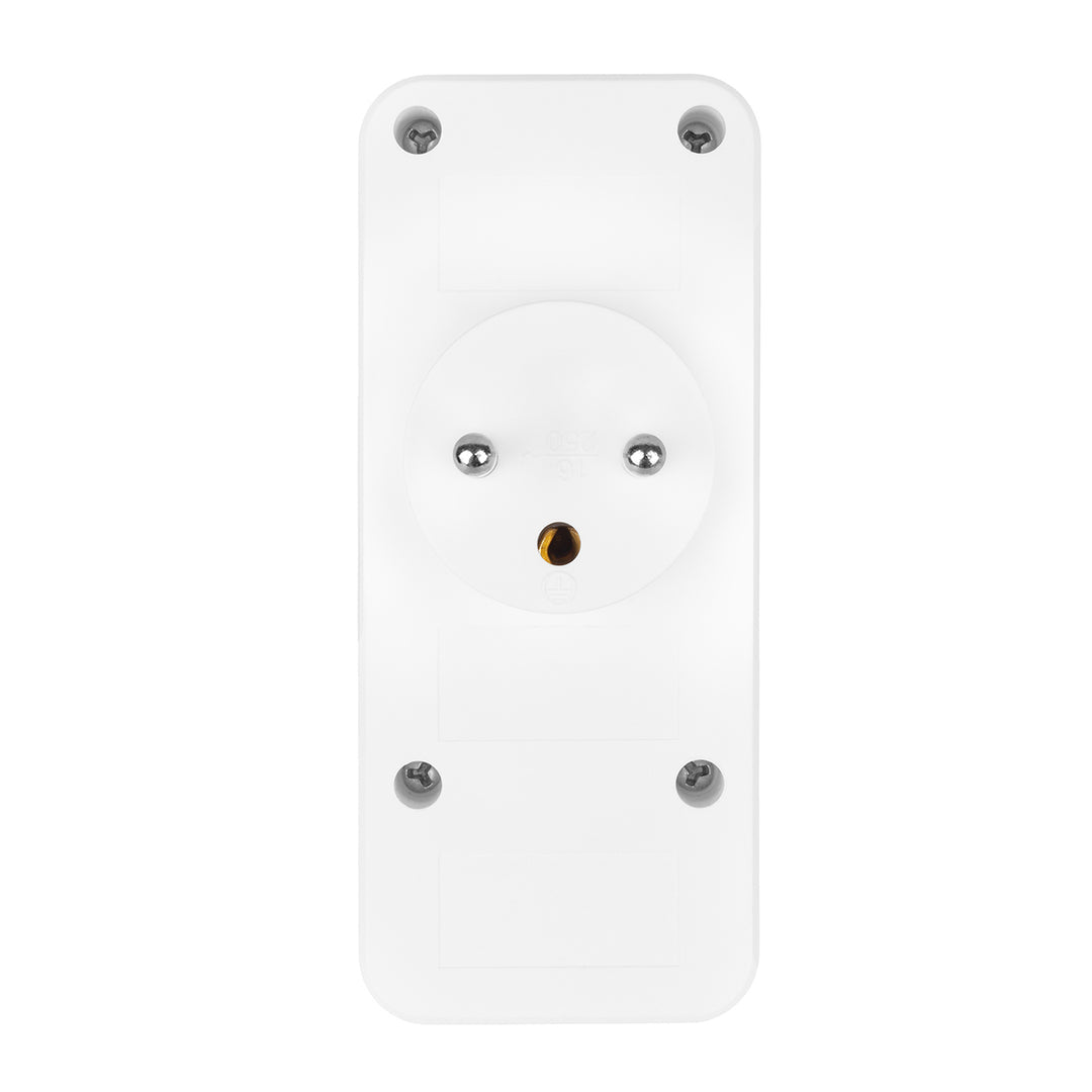 Stopcontact x3 + 4xUSB Maclean, 3-voudige splitter, 2xUSB A, 2xUSB C PD 20W, 1x16A + 2x6A, MCE248 F/W, 3 stuks