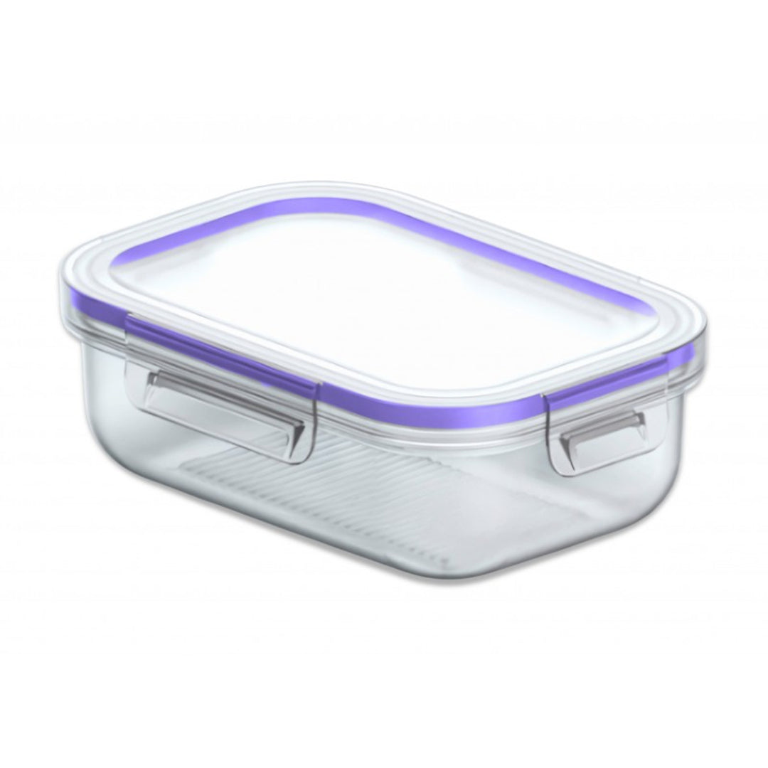Practic voedselcontainer, inhoud 0,6 l, deksel met clips