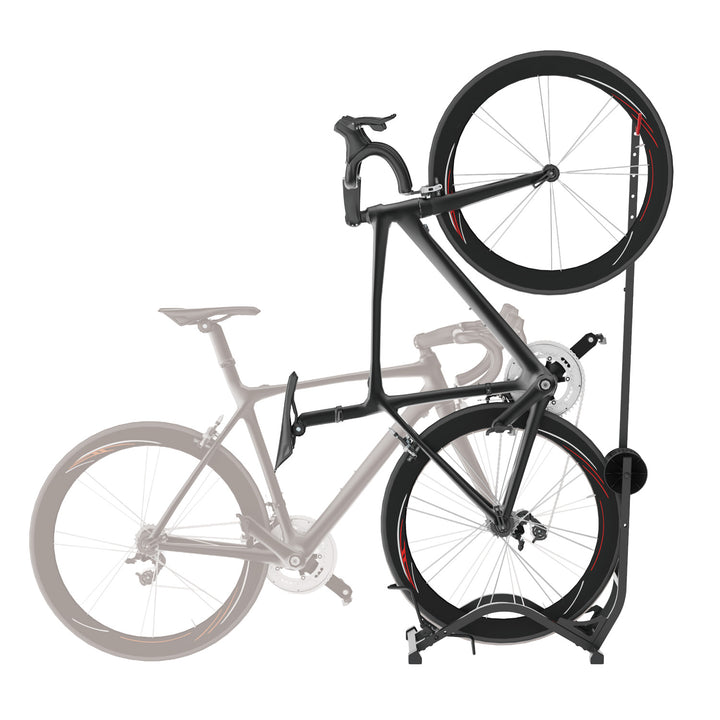 Maclean fietsstandaard, vrijstaand, horizontaal/verticaal, voor het stallen van fietsen, staal, max. belasting 35 kg, MC-170