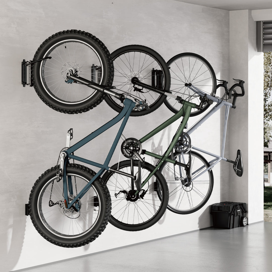 Maclean fietsrek / wandhouder, max. draagvermogen 35 kg, instelbare hellingshoek, staal, MC-171