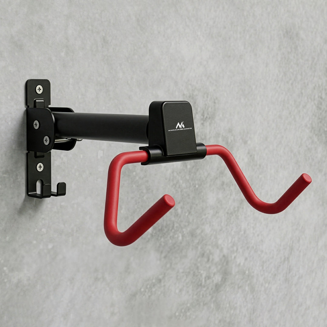 Maclean fietsrek / wandhouder, horizontaal, staal, max. belasting 30 kg, hoekverstelling, MC-172