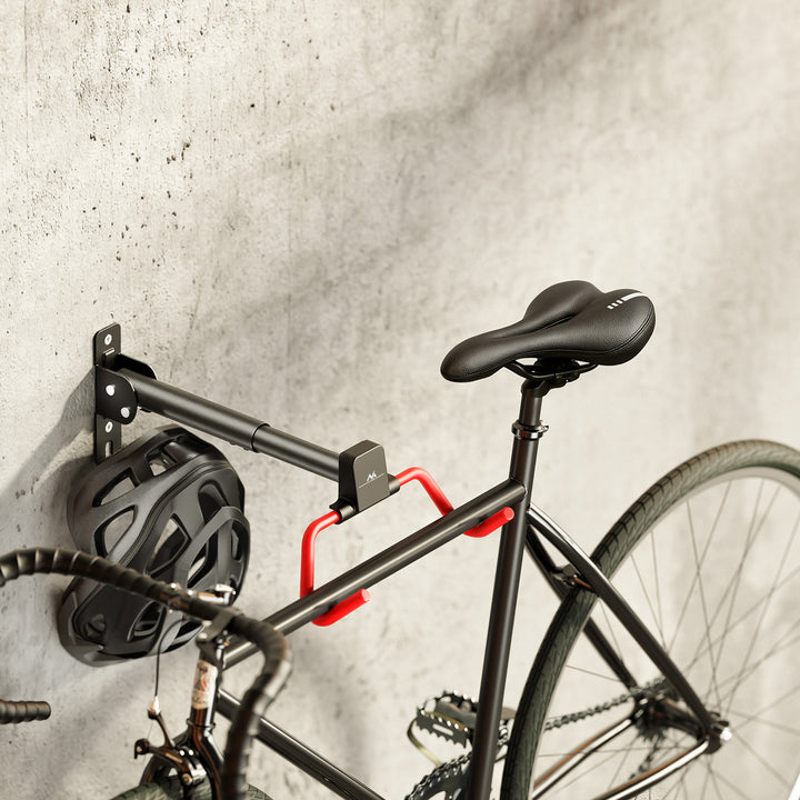 Maclean fietsrek / wandhouder, horizontaal, staal, max. belasting 30 kg, hoekverstelling, MC-172
