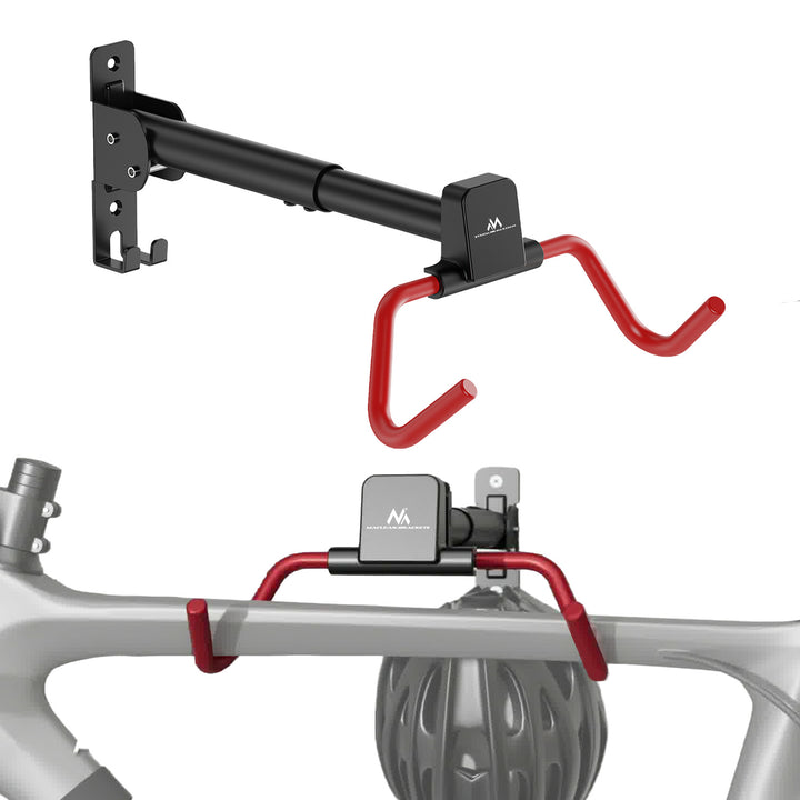 Maclean fietsrek / wandhouder, horizontaal, staal, max. belasting 30 kg, hoekverstelling, MC-172