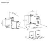 Wandbeugel / wandhouder voor Maclean-soundbar, hoekverstelling +8°~-8°, max. belasting 10 kg, van staal, MC-177