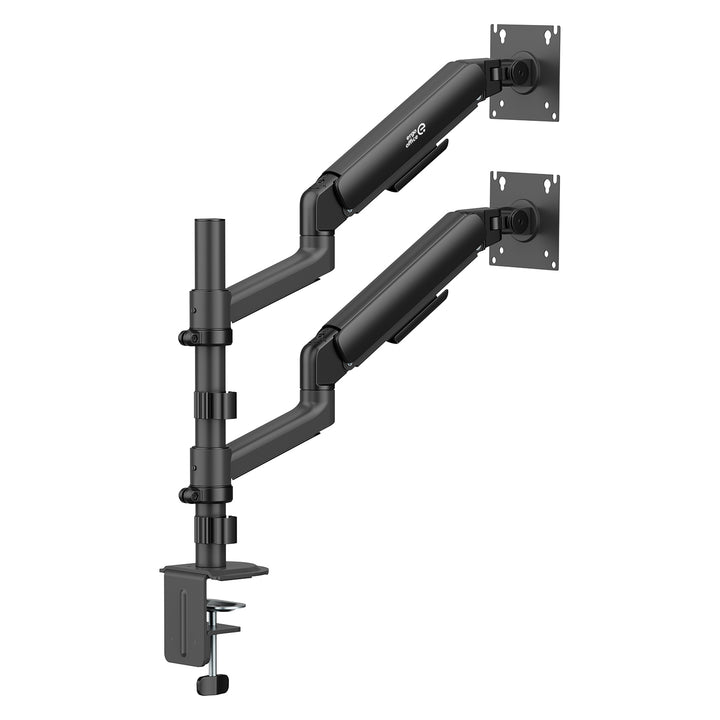 Ergo Office-houder/beugel voor 2 beeldschermen, gasveer, 17"-32", 1-10 kg, matzwart, ER-692 B