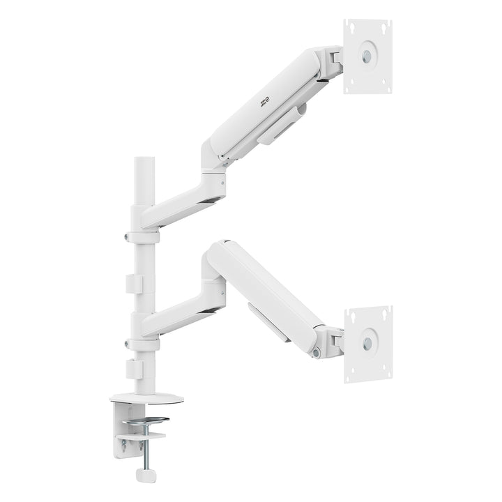 Ergo Office-beugel/houder voor 2 monitoren, gasveer, 17"-32", 1-10 kg, matwit, ER-692 W
