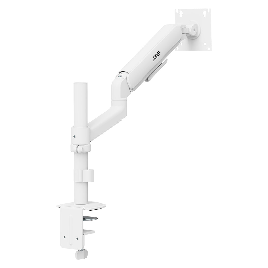 Ergo Office-monitorhouder/-beugel, gasveer, 17"-32", 1-10 kg, matwit, max. VESA 100x100, ER-691 W