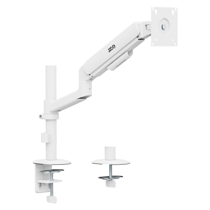 Ergo Office-monitorhouder/-beugel, gasveer, 17"-32", 1-10 kg, matwit, max. VESA 100x100, ER-691 W