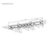 Maclean wandrek voor gereedschap, van staal, max. belasting 228 kg, breedte 1222 mm, MC-179